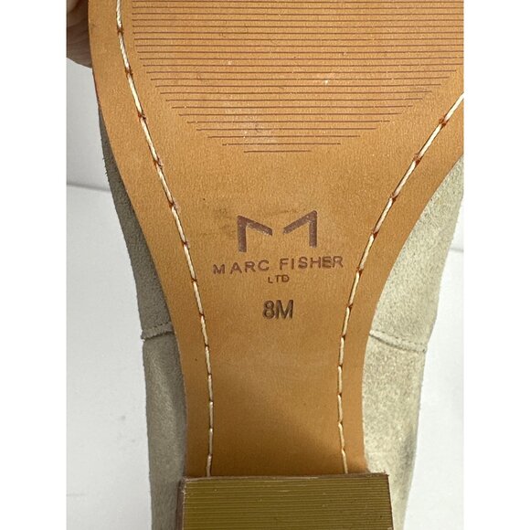 Marc Fisher Alva Women’s Size 8M Natural Suede Pointed Toe Heeled Ankle Booties - Picture 7 of 7